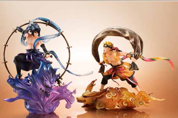 megahouse naruto fujin and raijin remix gem statue set toyslife 01